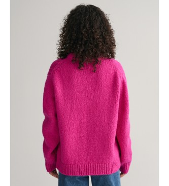 Gant Woollen jumper with round neck in boucl wool