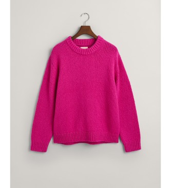 Gant Woollen jumper with round neck in boucl wool