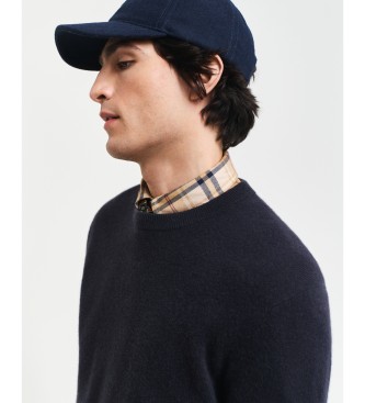 Gant Navy kasjmier trui met ronde hals