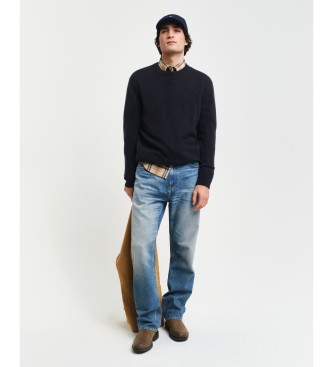 Gant Navy cashmere crew neck jumper