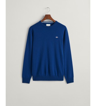 Gant Niebieski sweter z owczej wełny