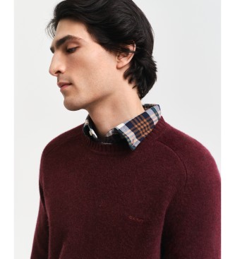 Gant Burgundy wool blend crew neck jumper