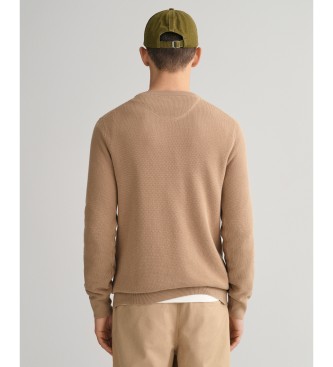 Gant Bombažni pulover s piqué vratom