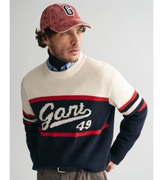 Gant Vintage Graphic Rundhalspullover navy