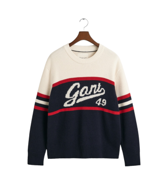 Gant Vintage Graphic trje med rund hals navy