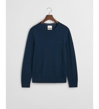 Gant Pull en laine mrinos extra fine, col ras du cou marine