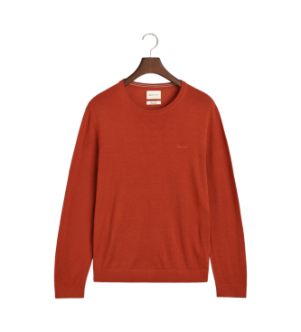 Gant Jersey de lana merino extrafina con cuello redondo rojo