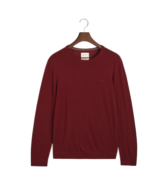 Gant Pull en laine mrinos extra fine  encolure ronde marron