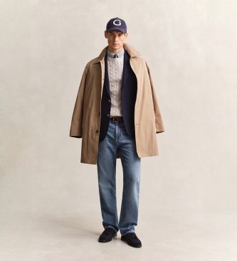 Gant Beige kabelgebreide trui