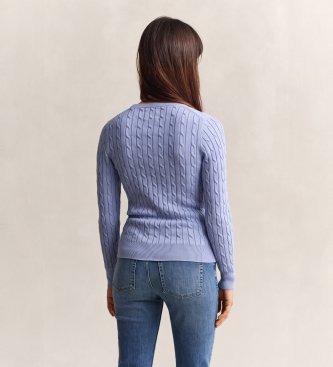 Gant Maglione in maglia a trecce Classico blu
