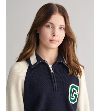 Gant Varsity knitted jumper navy Teens