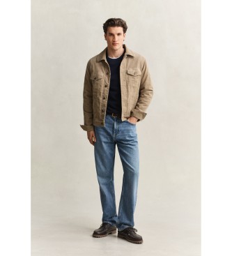 Gant Teksturiran pulover, temno modra