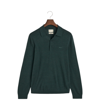 Gant Extra fine merino wool polo shirt green