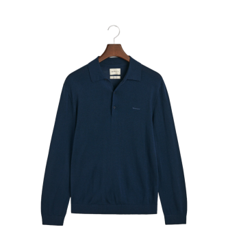 Gant Poloshirt i marinebl ekstra fin merinould