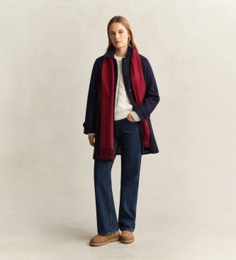 Gant Pull en tricot torsadé en mélange de laine blanc crème