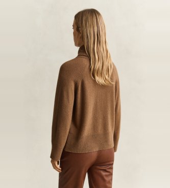 Gant Cashmere-Rollkragenpullover Khaki