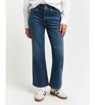 Gant Niebieskie jeansy typu kick flare