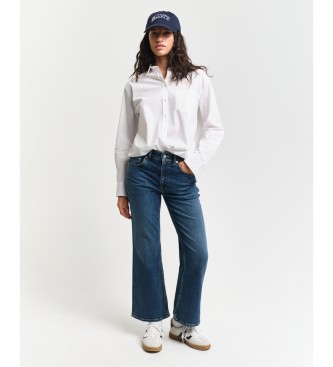 Gant Niebieskie jeansy typu kick flare