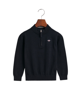 Gant Bawełniany sweter rozpinany Shield Kids navy