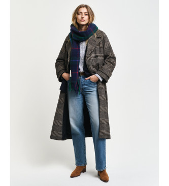 Gant Trench-coat en laine  carreaux Noirs