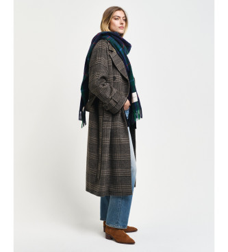 Gant Rutig trenchcoat i ull Svart