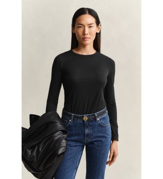 Gant T-shirt manches longues Lisa noir