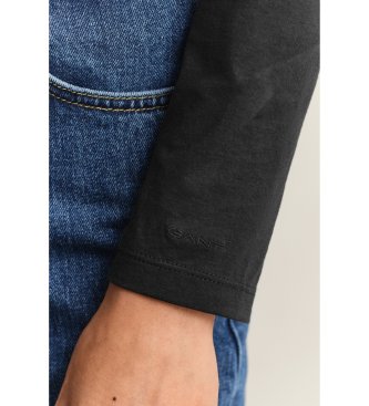 Gant T-shirt manches longues Lisa noir