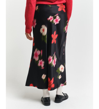Gant Blomstret midi-nederdel sort