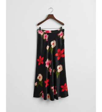 Gant Blomstret midi-nederdel sort