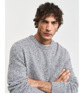 Gant Jersey De Cuello Redondo Con Nepps De Lana  gris