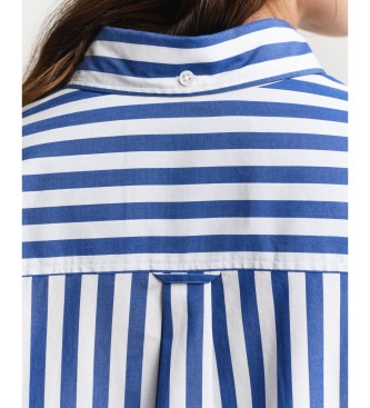 Gant Camicia classica in popeline a righe oversize blu