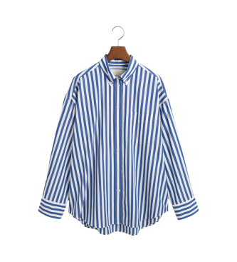 Gant Camicia classica in popeline a righe oversize blu