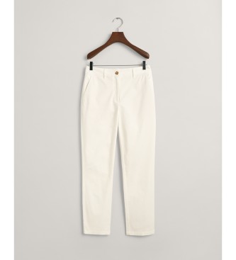 Gant Spodnie chino Slim Fit białe
