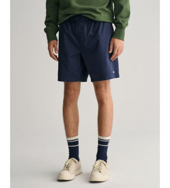 Gant Shorts med logo og snoretrk navy
