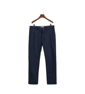 Gant Pantaln chino Slim Fit Con Textura Labrada Structured Marino