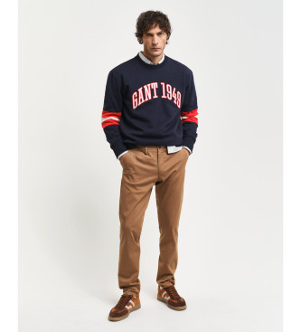 Gant Slim Fit Chino-bukser i brun twill