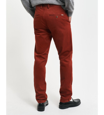 Gant Schmal geschnittene Chino-Hose rot