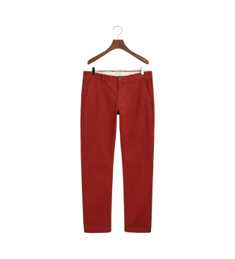 Gant Schmal geschnittene Chino-Hose rot