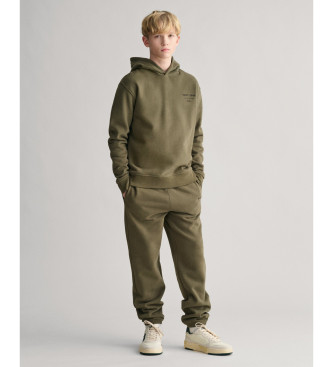 Gant Pantaln de deporte Script Graphic Teens verde