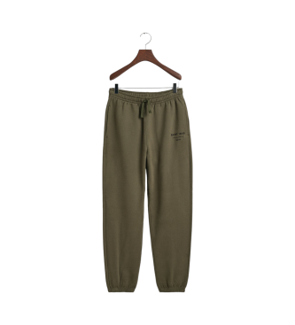 Gant Pantaln de deporte Script Graphic Teens verde