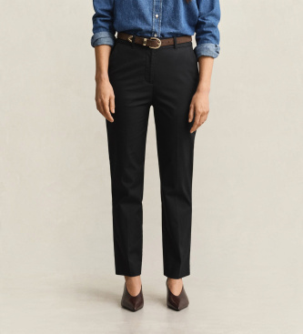 Gant Črne elegantne hlače kroja Slim Fit