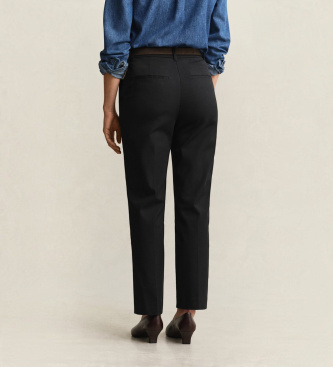 Gant Črne elegantne hlače kroja Slim Fit