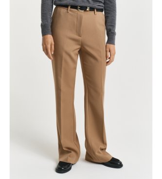 Gant Pantalon habillé Slim Fit évasé beige