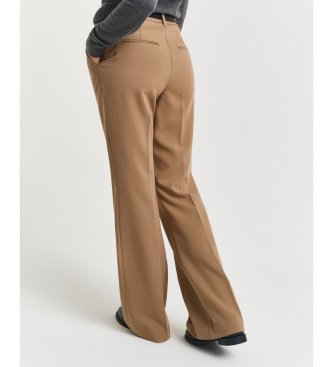 Gant Pantalon habillé Slim Fit évasé beige