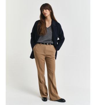 Gant Pantalon habillé Slim Fit évasé beige