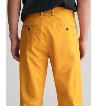 Gant Pantaln chino Regular Fit amarillo