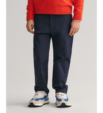 Gant Pantaloni chino blu scuro per bambini dalla vestibilit regolare