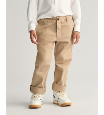 Gant Pantaloni chino kaki per bambini dalla vestibilit regolare
