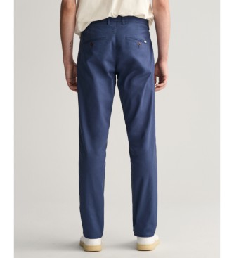 Gant Granatowe spodnie chino o kroju slim fit