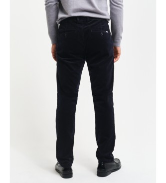 Gant Corduroy Navy Slim Fit Chino Trousers